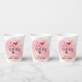 Amore | Waterverf Bruidsdiner Papieren Bekers