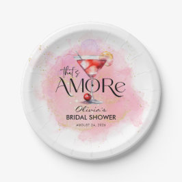 Amore | Waterverf Bruidsdiner Papieren Bordje