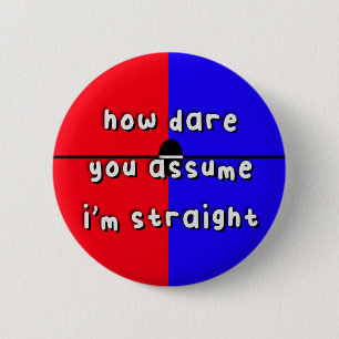 Amoretroseksuele pride - "Hoe denk je dat?" - LGBT Ronde Button 5,7 Cm