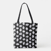 Amorfische vormen 120322 - White on Black Tote Bag (Achterkant)