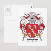 Amorim Family Crest Briefkaart (Voorkant / Achterkant)