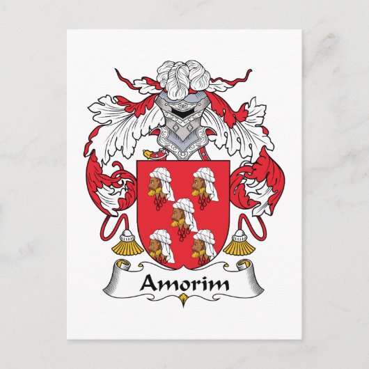 Amorim Family Crest Briefkaart (Voorkant)