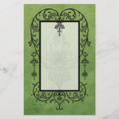 Amoroso: AGED PARCHMENT in Green Briefpapier (Voorkant)