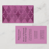 Amoroso: AGED PARCHMENT in ROOS Visitekaartje (Voorkant / Achterkant)