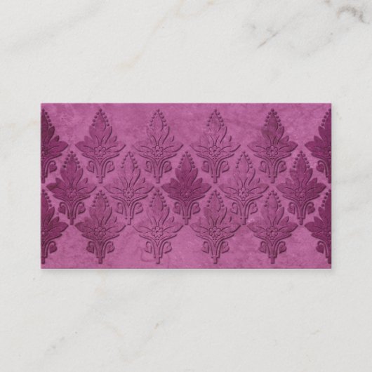 Amoroso: AGED PARCHMENT in ROOS Visitekaartje (Voorkant)