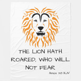 Amos 3:8 KJV Bijbel Schrift Verse Fleece Deken