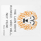 Amos 3:8 KJV Bijbel Schrift Verse Fleece Deken (Voorkant (Horizontaal))