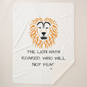 Amos 3:8 KJV Bijbel Schrift Verse Sherpa Deken (Voorkant)