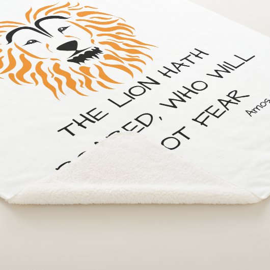 Amos 3:8 KJV Bijbel Schrift Verse Sherpa Deken (3/4)