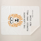 Amos 3:8 KJV Bijbel Schrift Verse Sherpa Deken (Voorkant (horizontaal))