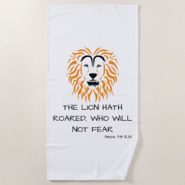 Amos 3:8 KJV Bijbel Schrift Verse strandlaken