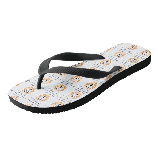 Amos 3:8 KJV Bijbeltekst Bedrukt Unisex T-shirt Teenslippers (Schuin)