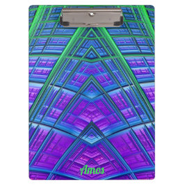 AMOS ~ 3D! ~ Groen Paarse en Blauwe origineel ~ Klembord