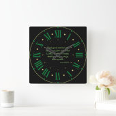 Amos 5:14 KJV Bijbel Romeins cijfer Vierkante Klok (Huis)