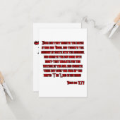 Amos 5:8 KJV Bijbel Verse Groet Kaart (Voorkant / Achterkant in situ)