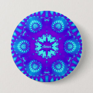 AMOS ~ COOL! ~ Shades van Paars en Blauw ~ Ronde Button 7,6 Cm