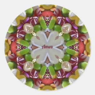 AMOS ~ EASTER SNOEP ~ RONDE STICKER