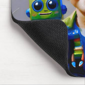 AMOS ~ En zijn ROBOT ~ Mousepad Muismat (Hoek)