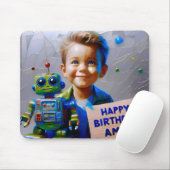 AMOS ~ En zijn ROBOT ~ Mousepad Muismat (Met muis)
