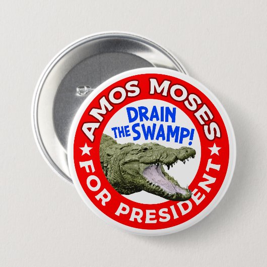 Amos Mozes voor President Ronde Button 7,6 Cm (Voorkant /achterkant)