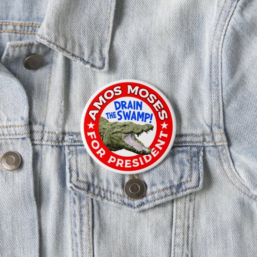 Amos Mozes voor President Ronde Button 7,6 Cm (In situ)