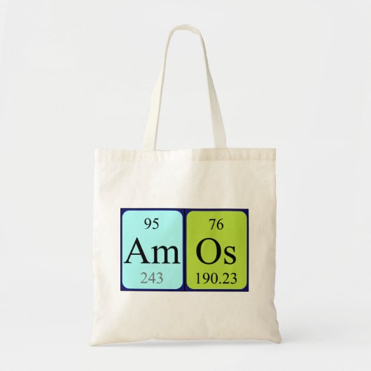 Amos periodieke lijstnaam canvas tas (Voorkant)