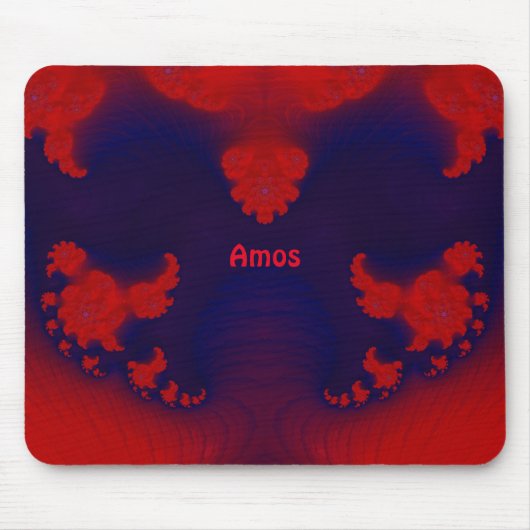 AMOS ~ Red en Blue Muismat (Voorkant)