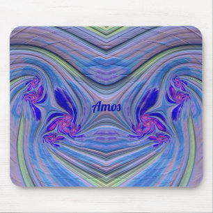 AMOS ~ Zany Paars, Blue, Green and Pink Muismat