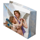 Amour and Psyche, Bouguereau Large Gift Bag Groot Cadeauzakje (Voorkant Gekanteld)