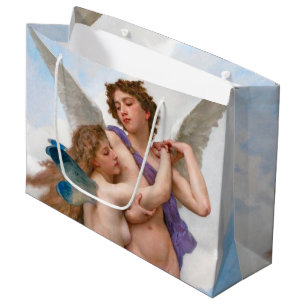 Amour and Psyche, Bouguereau Large Gift Bag Groot Cadeauzakje