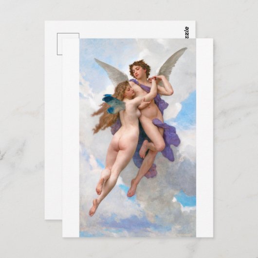 Amour en Psyche, Bouguereau Briefkaart (Voorkant / Achterkant)
