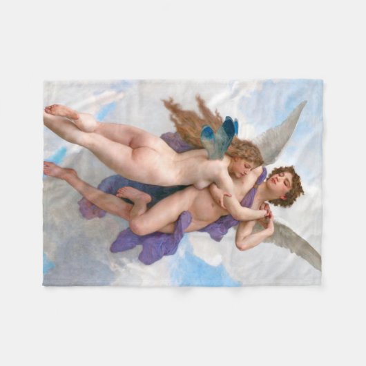 Amour en Psyche, Bouguereau Fleece Deken (Voorkant (Horizontaal))