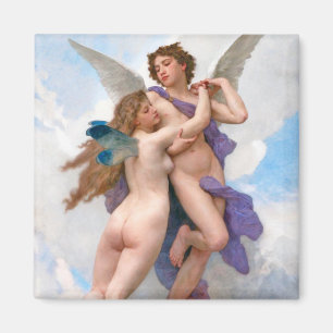 Amour en Psyche, Bouguereau Magneet