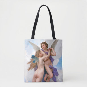 Amour en Psyche, Bouguereau Tote Bag