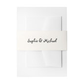 Amour | Frans Handgeschreven Script bruiloft Uitnodigingen Wikkel (Voorkant Voorbeeld)