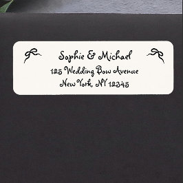 Amour | Geïllustreerd Frans boog retouradres Etiket