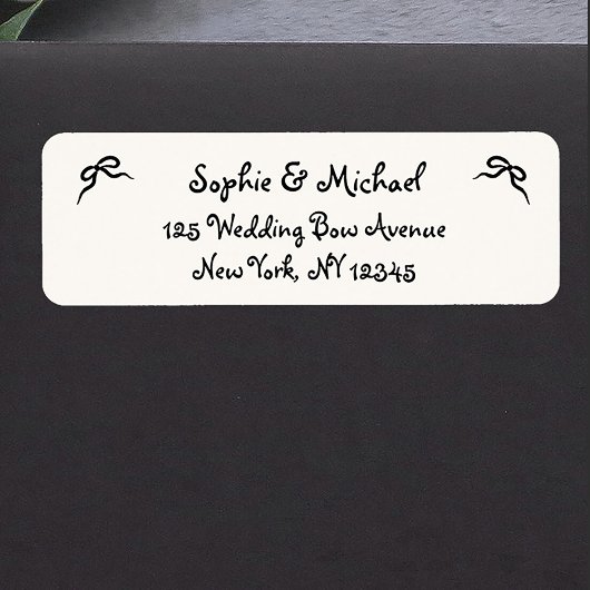 Amour | Geïllustreerd Frans boog retouradres Etiket