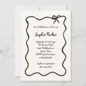 Amour | Geïllustreerd Frans strik Vrijgezellenfees Kaart (Voorkant)