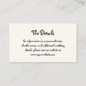 Amour | Geïllustreerde Franse handgeschreven bruil Informatiekaartje (Voorkant)