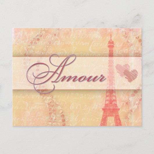 Amour in Parijs Briefkaart (Voorkant)