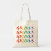 Amour in Regenbogen Tote Bag (Achterkant)