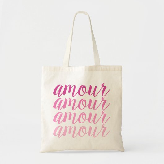 Amour in Roze Tote Bag (Voorkant)