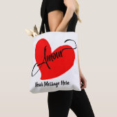 Amour (liefde in het Frans) (gepersonaliseerde boo Tote Bag (Dichtbij)