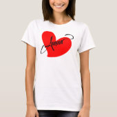 Amour (liefde in het Frans) T-shirt (Voorkant)