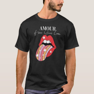 Amour lipstick Motivatie Inspirerend Slogan Q T-shirt