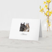 Amour "Love" French Bulldog Greeting Cards Kaart (Gele Bloem)