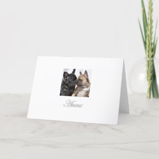 Amour "Love" French Bulldog Greeting Cards Kaart