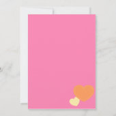 Amour Pink & Oranje Bridal Shower Uitnodiging 5 x (Achterkant)