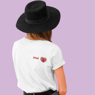 Amour Rode Vingerafdruk Hart T-shirt