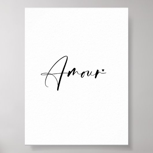Amour - valentine typography poster (Voorkant)